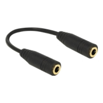 DELOCK Adapter Audio Klinke 3,5 mm 4 Pin Buchse > Buchse 13 cm