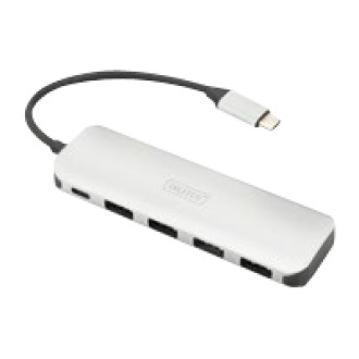 DIGITUS USB 3.0 Type-C HUB mit Ladefunktion 4x USB 3.0 Ports 1x USB Type-C Port