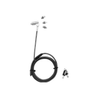 DICOTA Universal Security Cable Lock 3 Wechselköpfe passen auf alle Steckplätze mit Masterkey