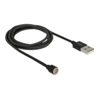 DELOCK Magnetisches USB Daten- und Ladekabel schwarz 1,1m