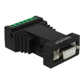 DELOCK Konverter 1 x Seriell RS-232 zu 1 x Seriell RS-422/485mit ESD Schutz 15 kV Überspannungsschutz 600 W und 2,5 kV Isolation