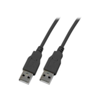 EFB USB2.0 Anschlusskabel Typ A Stecker auf Typ A Stecker Classic Schwarz 1m
