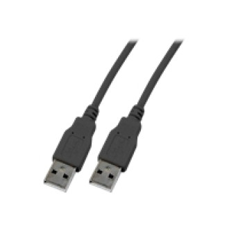 EFB USB2.0 Anschlusskabel Typ A Stecker auf Typ A Stecker Classic Schwarz 3m
