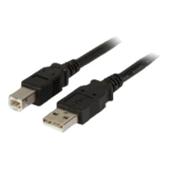EFB USB2.0 Anschlusskabel Typ A Stecker auf Typ B Stecker Classic Schwarz 0,5m