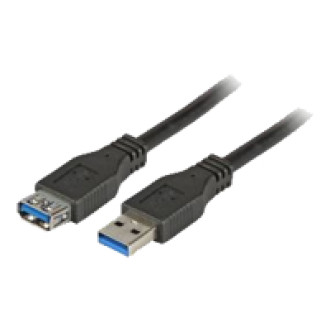 EFB USB3.0 Verlaengerungskabel Typ A Stecker auf Typ A Buchse Schwarz 1m