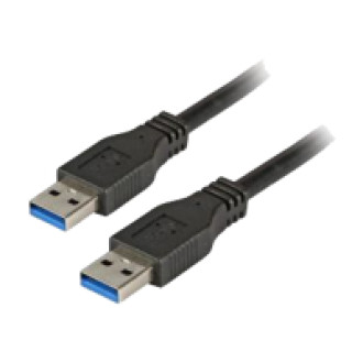 EFB USB3.0 Anschlusskabel Typ A Stecker auf Typ A Stecker Classic Schwarz 1,8m