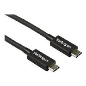 STARTECH.COM 0.8m/2.7ft Thunderbolt 3 to Thunderbolt 3 Cable - 40Gbps - Certified TB3 - USB C Compatible Active 100W PD TBLT34MM80CM
