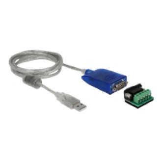 DELOCK Adapter USB Typ-A zu Seriell RS-422/485 DB9mit uberspannungsschutz 600W und erweiterter Temperaturbereich