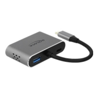 DELOCK USB Type-C Adapter zu HDMI und VGA mit USB 3.0 Port und PD