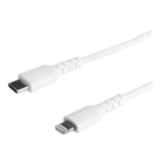 STARTECH.COM 1m 3.3ft USB C to Lightning Cable - MFi Certified - Durable USB Lightning Charging Cable - White RUSBCLTMM1MW