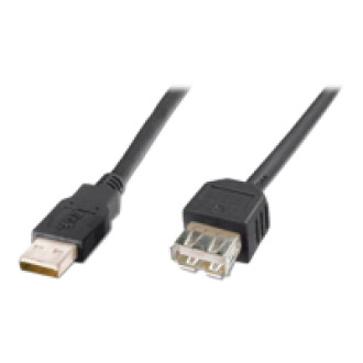 DIGITUS AK-300200-030-S USB 2.0 HighSpeed Extension cable USB A M plug /USB A F jack 3m black