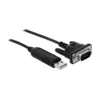 DELOCK Adapter USB 2.0 Typ-A zu 1 x Seriell RS-232 DB9