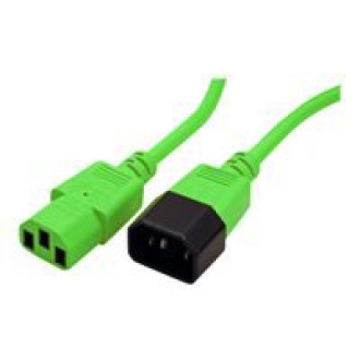 ROLINE Apparate-Verbindungskabel IEC 320 C14 - C13 grün 0,8m