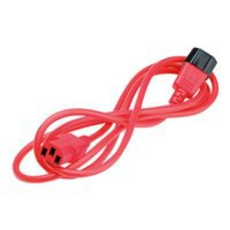 ROLINE Apparate-Verbindungskabel IEC 320 C14 - C13 rot 0,8m