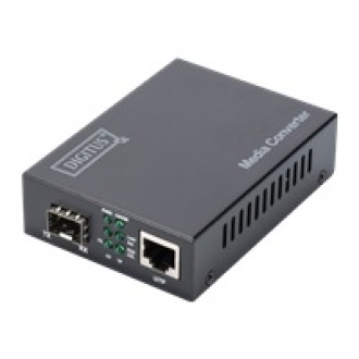 DIGITUS DN-82211 10 Gigabit Medienkonverter RJ45/SFP unterstützt 1G 2.5G 5G and 10G 12V 5W