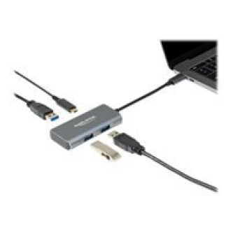 DELOCK Externer USB 3.2 Gen 2 USB Type-C Hub mit 3 x USB Typ-A und 1 x USB Type-C