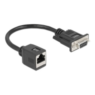 DELOCK Seriell RS-232/422/485 Adapter DB9 Buchse zu RJ45 Buchse