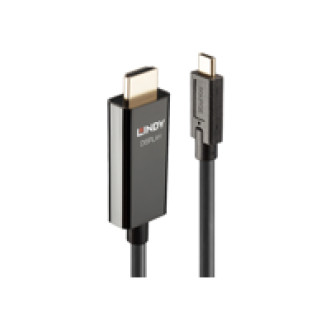 LINDY 5m USB Typ C an HDMI 4K60 Adapterk Zuverlässige 4K-Verbindungen zwischen einem Computer mit USB Port Typ C und einem HDMI DP