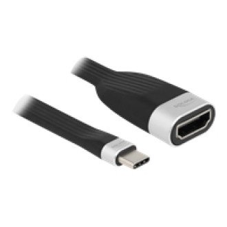 DELOCK FPC Flachbandkabel USB Type-C zu HDMI DP Alt Mode 4K 60Hz 13,5cm
