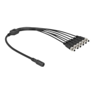 DELOCK DC Verteilerkabel 5,5x2,1mm 1xBuchse zu 6xStecker verschraubbar