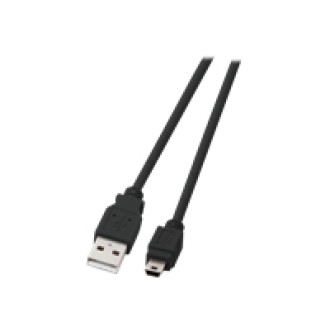 EFB USB2.0 Anschlusskabel 0,5m SCHWARZ Stecker A auf Stecker Mini B