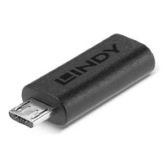LINDY USB 2.0 Adapter Typ C an Micro-B USB Typ C Kupplung an Micro-B Stecker