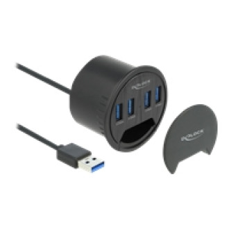 DELOCK 4 Port Tisch-Hub mit 4x SuperSpeed USB Typ-A Port