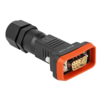 DELOCK D-Sub 9 Pin Stecker mit Gehäuse IP67 wasserfest