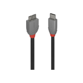 LINDY 2m USB 3.2 Typ C an Micro-B Kabel Anthra Line
