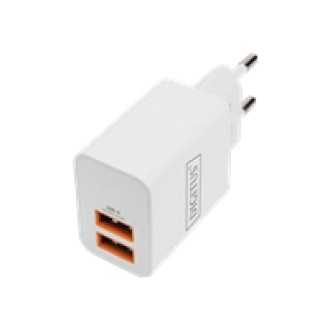 DIGITUS USB Charger 2x USB-A 15W 2x 2,4A white