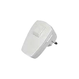 BACHMANN Schutzkontaktstecker weiss abschaltbar Wippschalter 2-p