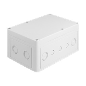 DELOCK Installationsgehäuse mit Kabeleinführungen 180x125x90mm grau