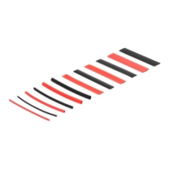 DELOCK Schrumpfschlauch Sortimentsbox Schrumpfungsrate 2:1 schwarz rot 196-teilig