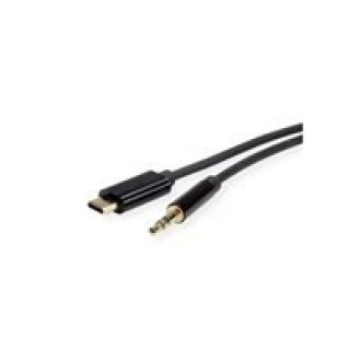 ROLINE Adapter Kabel USB Typ C - 3,5mm Audio ST/ST schwarz 3m