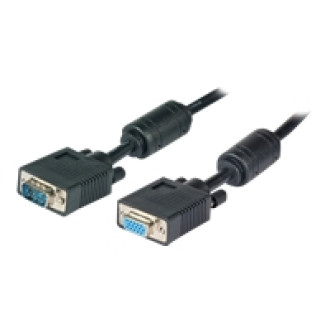 EFB SVGA/HDTV Verlängerung 2xHDSUB15 St/Bu schwarz 15m