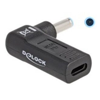 DELOCK Adapter fur Notebook Ladekabel USB Type-C Buchse zu HP 4,5 x 3,0mm Stecker 90 gewinkelt