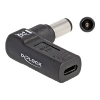 DELOCK Adapter fur Notebook Ladekabel USB Type-C Buchse zu Dell 7,4 x 5,0mm Stecker 90 gewinkelt