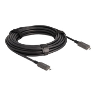 DELOCK Aktives Optisches USB-C Video + Daten + PD Kabel 10m