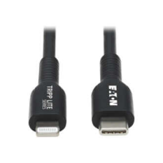 EATON TRIPPLITE USB-C to Lightning Sync/Charge Cable M/M MFi Certified Black 3m 9,8 ft.