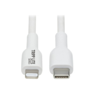 EATON TRIPPLITE Safe-IT USB-C to Lightning Sync/Charge Antibacterial Cable M/M MFi Certified White 2m 6,6 ft.