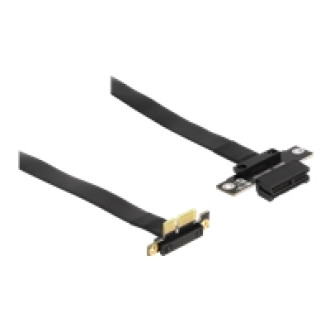 DELOCK Riser Karte PCI Express x1 Stecker 90 gewinkelt zu x1 Slot mit Kabel 30cm