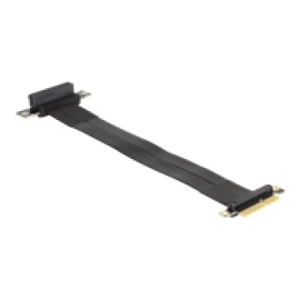 DELOCK Riser Karte PCI Express x4 Stecker zu x4 Slot 90 gewinkelt mit Kabel 30cm