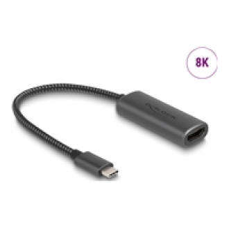 DELOCK ﻿USB Type-C Adapter zu HDMI DP Alt Mode 8K mit HDR Funktion Aluminium