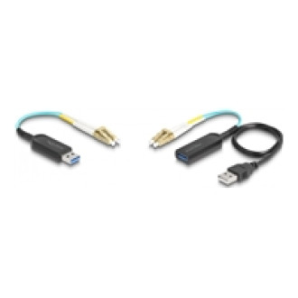 DELOCK USB 10 Gbps Typ-A Extender Set uber LC Duplex Kabel