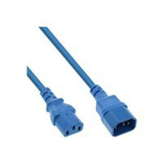 INLINE Netzkabel Kaltgeraeteverlaengerung C13 zu C14 2m blau