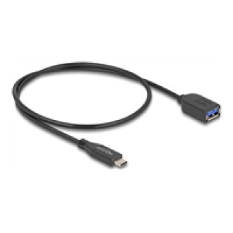 DELOCK USB 10 Gbps Kabel USB Type-C Stecker zu Typ-A Buchse 50cm koaxial