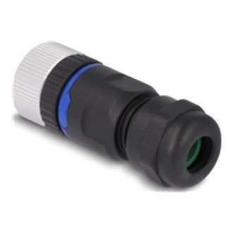 DELOCK M12 Steckverbinder A-kodiert 5 Pin Buchse zur Montage mit Schraubanschluss