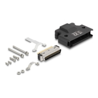 DELOCK MDR Stecker 50 Pin Lötanschluss mit Gehäuse