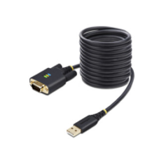 STARTECH.COM 3m USB auf Seriell Adapter COM-Retention FTDI USB-A zu DB9 Kabel USB RS232 Wechselbare Schrauben/Muttern