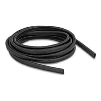 DELOCK Kunststoff Kabelschutzschlauch in Ovalform flexibel 13,6 x 6,3mm - Länge 5m schwarz
